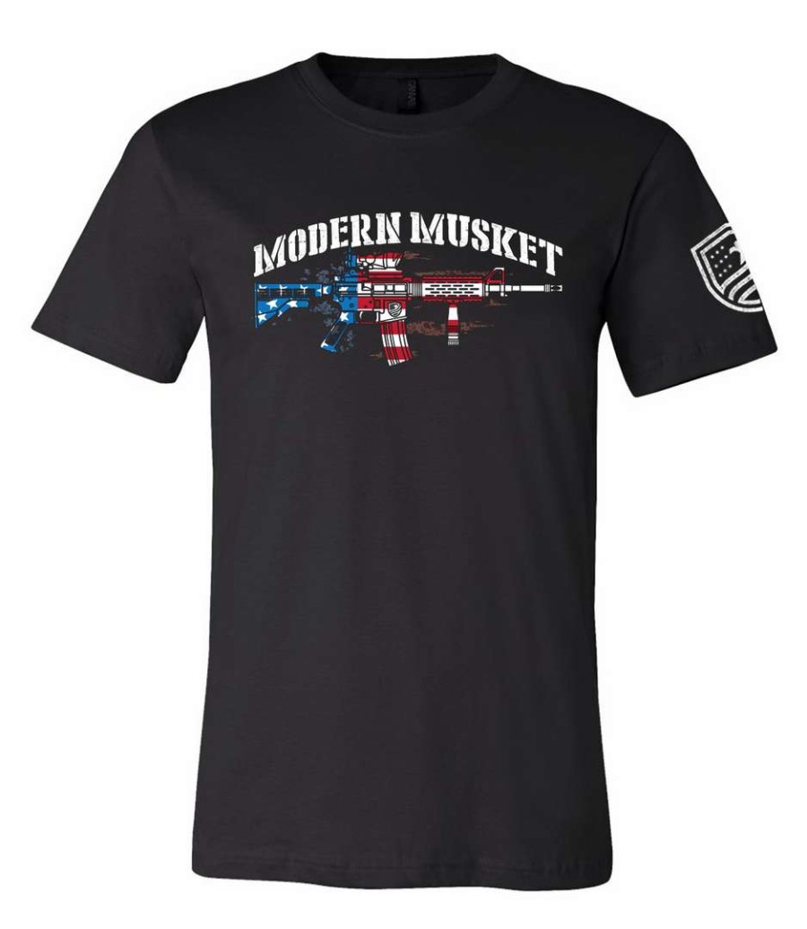 Ba Trading Mens Apparel * | Bare Arms Gear Ba Trading Mens Apparel Modern Musket T-Shirt Black