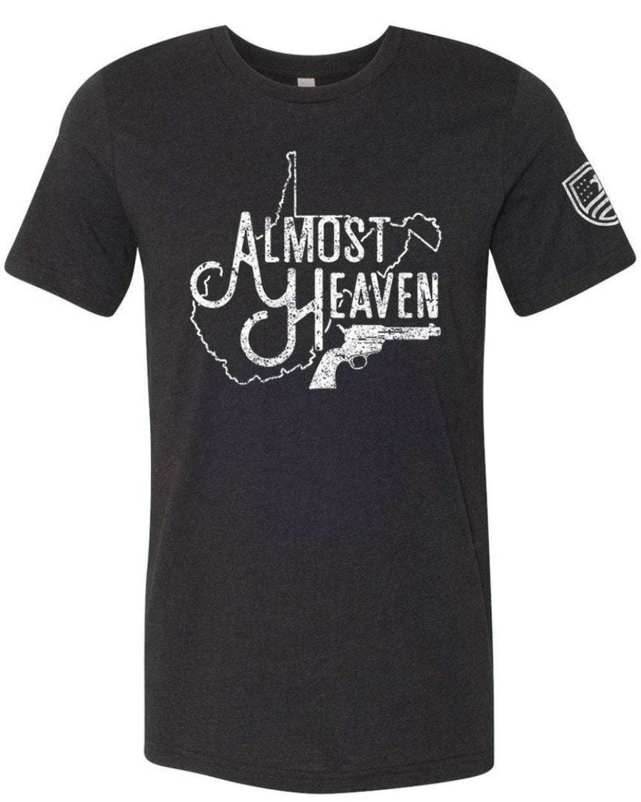 Ba Trading Mens Apparel * | Bare Arms Gear Almost Heaven Wv T-Shirt Ba Trading Mens Apparel Black Blend