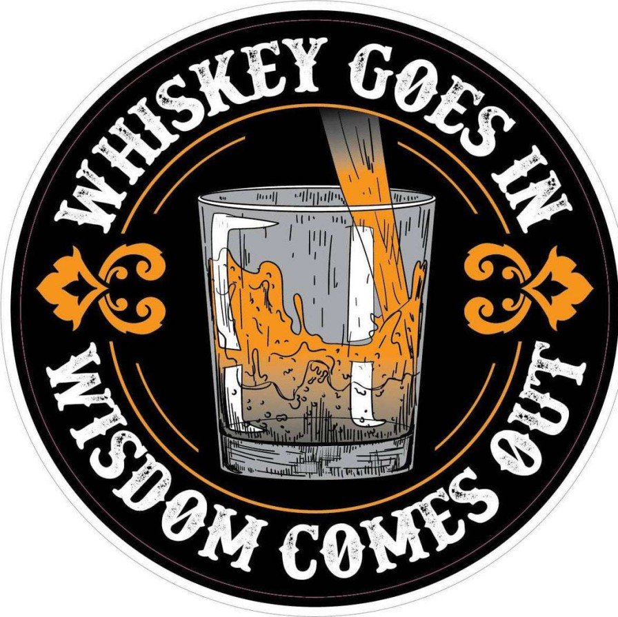 Stickers * | Bare Arms Gear Stickers Whiskey Goes In Sticker