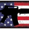 Stickers * | Bare Arms Gear American Flag Ar Sticker Stickers