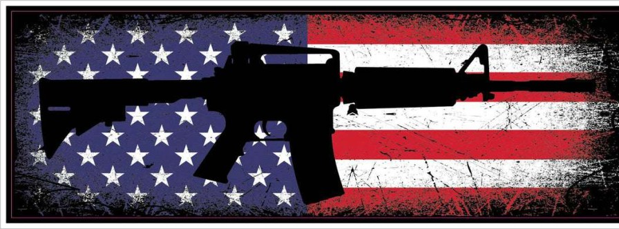 Stickers * | Bare Arms Gear American Flag Ar Sticker Stickers