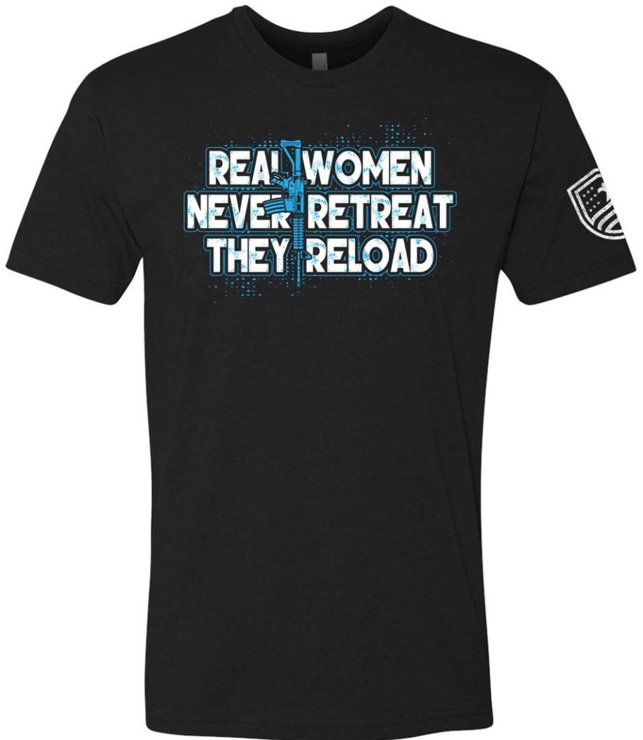 Ba Trading Mens Apparel * | Bare Arms Gear Real Women Never Retreat They Reload Black Blend