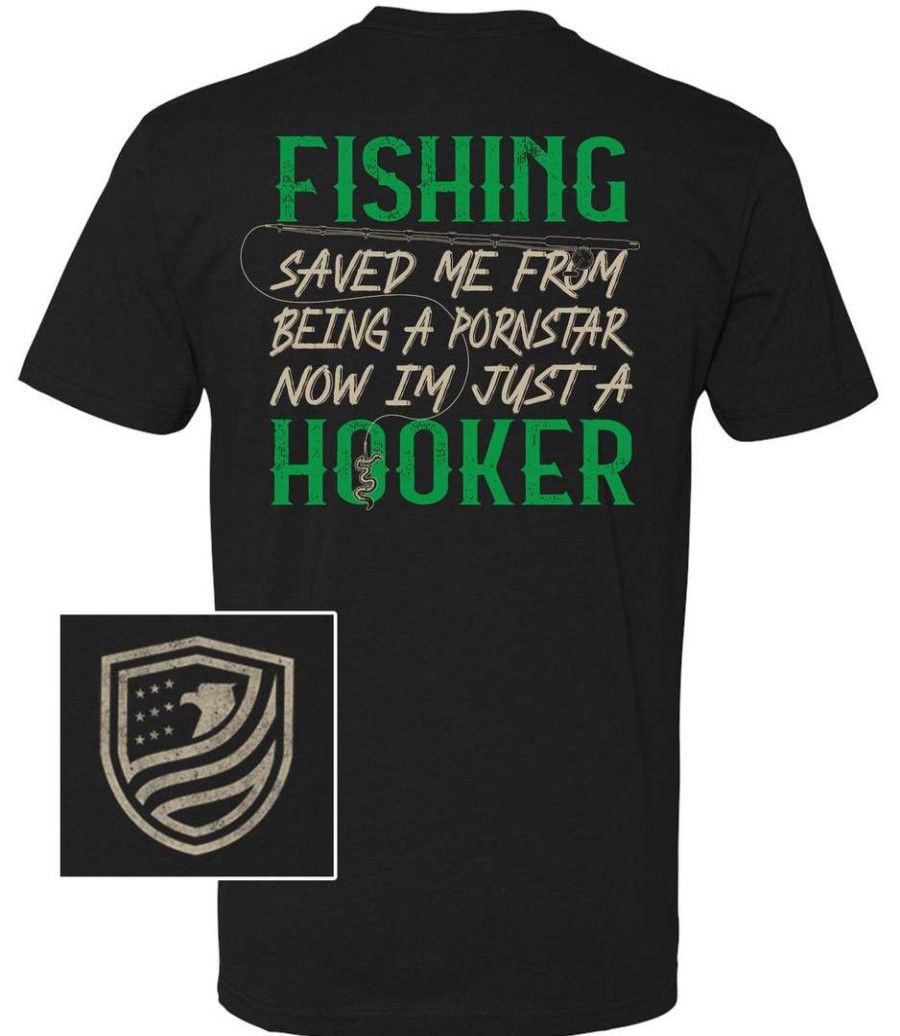 Ba Trading Mens Apparel * | Bare Arms Gear Ba Trading Mens Apparel Fishing Saved Me Black Blend