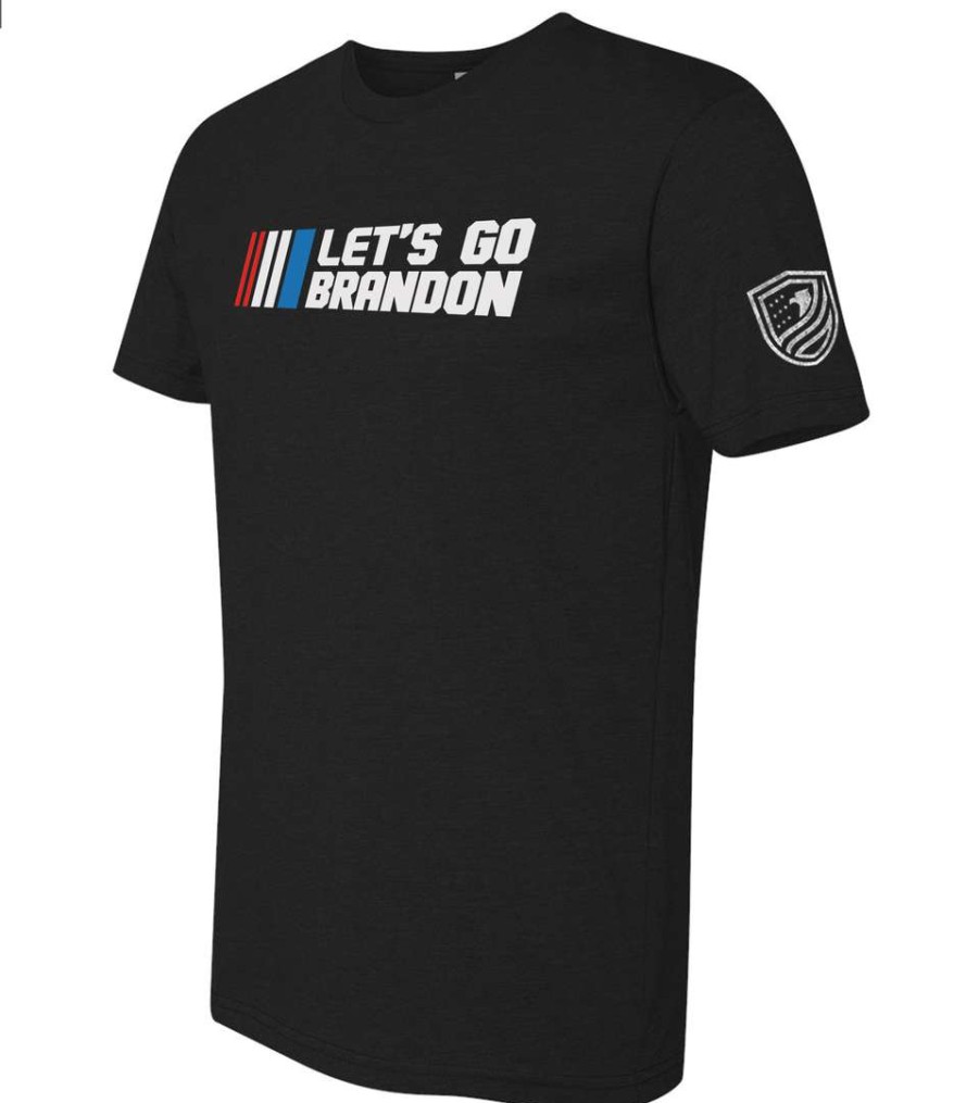 Ba Trading Mens Apparel * | Bare Arms Gear Ba Trading Mens Apparel Let'S Go Brandon T-Shirt Black Blend