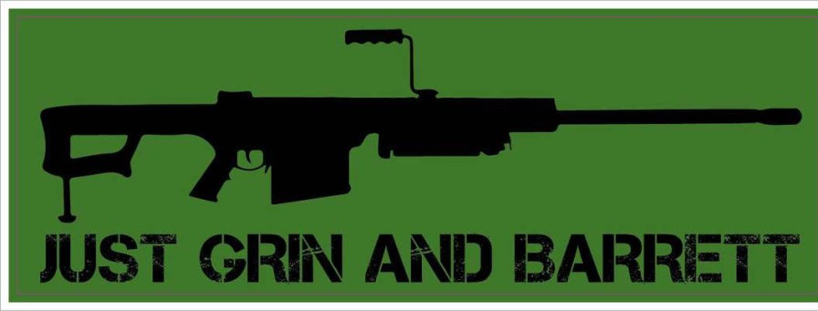 Stickers * | Bare Arms Gear Grin And Barrett Sticker