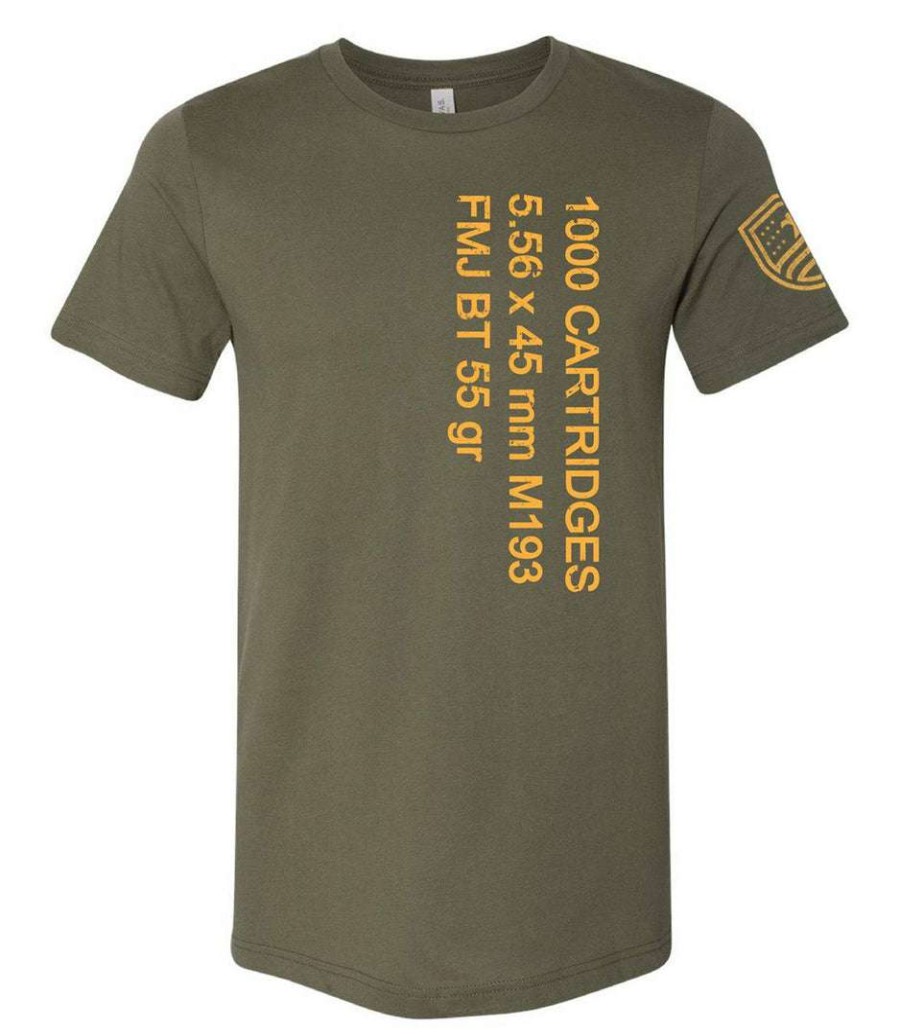 Ba Trading Mens Apparel * | Bare Arms Gear 5.56 Ammo Crate T-Shirt Heather Military Green