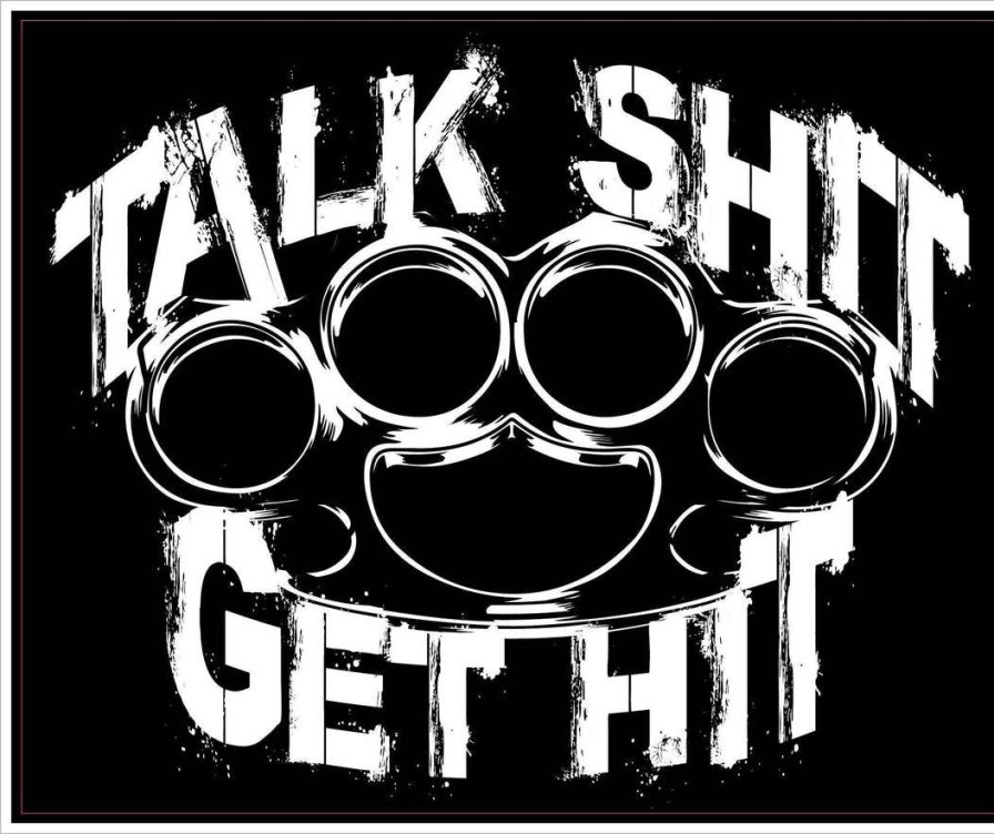 Stickers * | Bare Arms Gear Talk Shit Get Hit Sticker Stickers