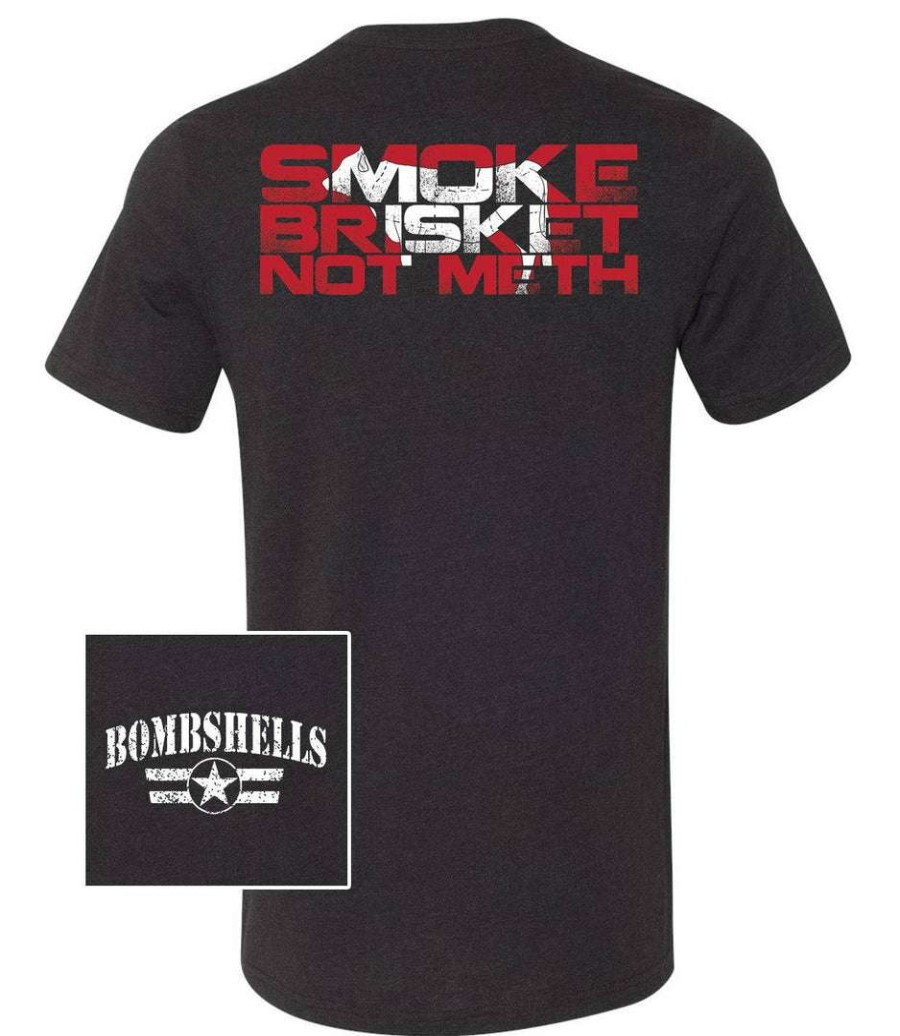 Ba Trading Mens Apparel * | Bare Arms Gear Smoke Brisket Not Meth Ba Trading Mens Apparel Black