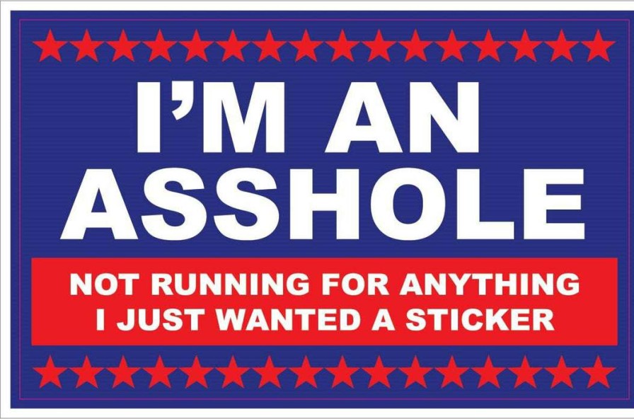 Stickers * | Bare Arms Gear I'M An Asshole Sticker