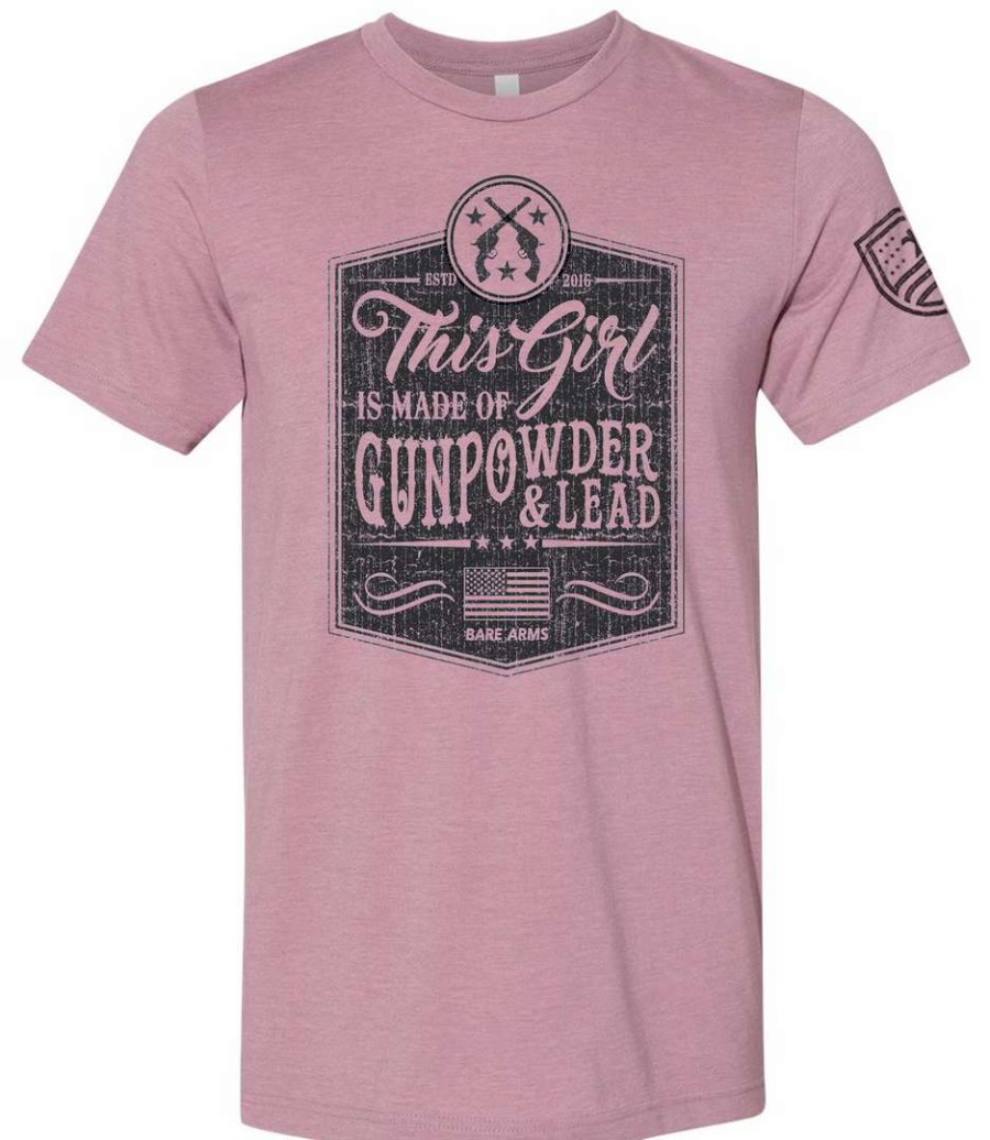 Ba Trading Mens Apparel * | Bare Arms Gear This Girl Is Made Of Gunpowder Ba Trading Mens Apparel Pink