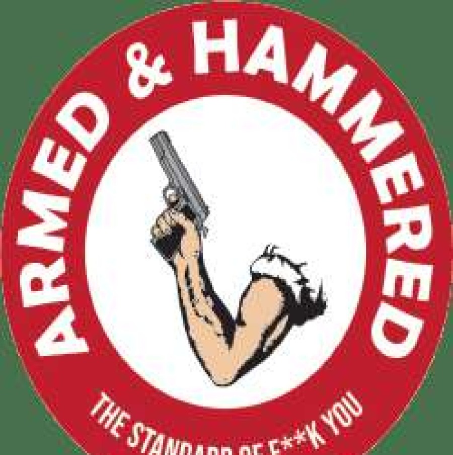 Stickers * | Bare Arms Gear Armed & Hammered Stickers