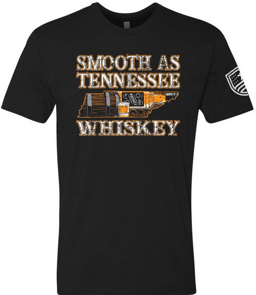 Ba Trading Mens Apparel * | Bare Arms Gear Ba Trading Mens Apparel Smooth As Tennessee Whiskey T-Shirt Black