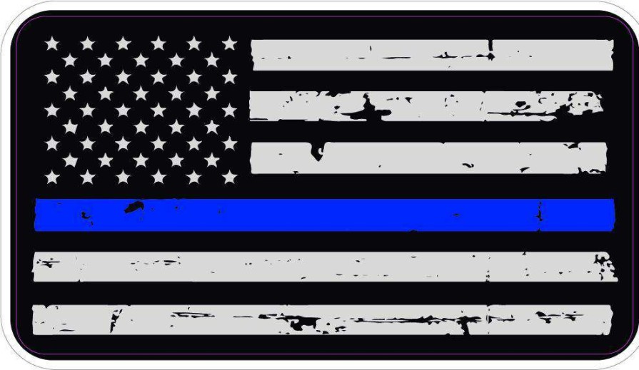 Stickers * | Bare Arms Gear Stickers Thin Blue Line Decal