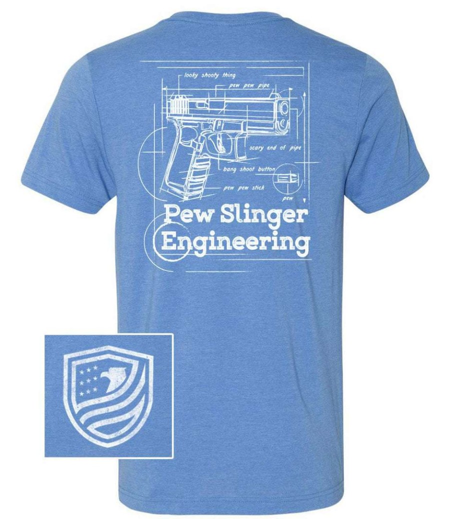 Ba Trading Mens Apparel * | Bare Arms Gear Ba Trading Mens Apparel Pew Slinger Heather Columbia Blue