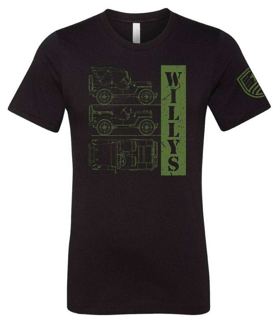 Ba Trading Mens Apparel * | Bare Arms Gear Willy'S T-Shirt Black