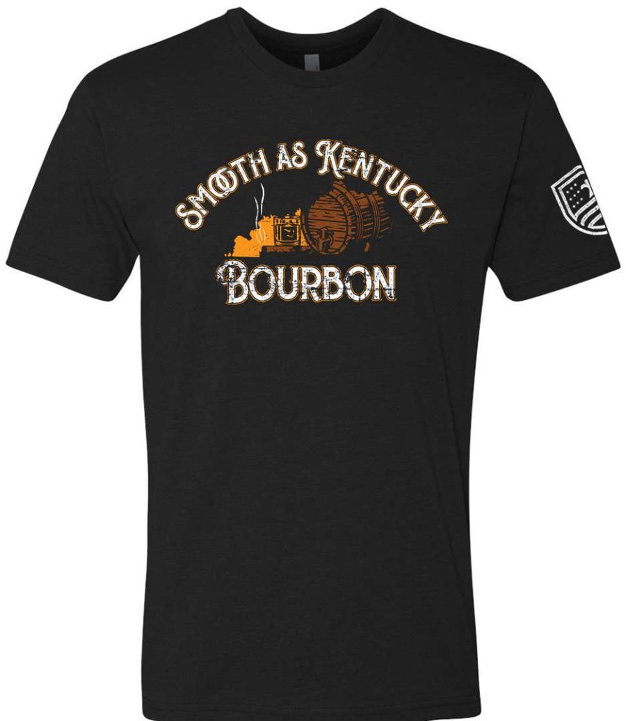 Ba Trading Mens Apparel * | Bare Arms Gear Ba Trading Mens Apparel Smooth As Kentucky Bourbon T-Shirt Black Blend