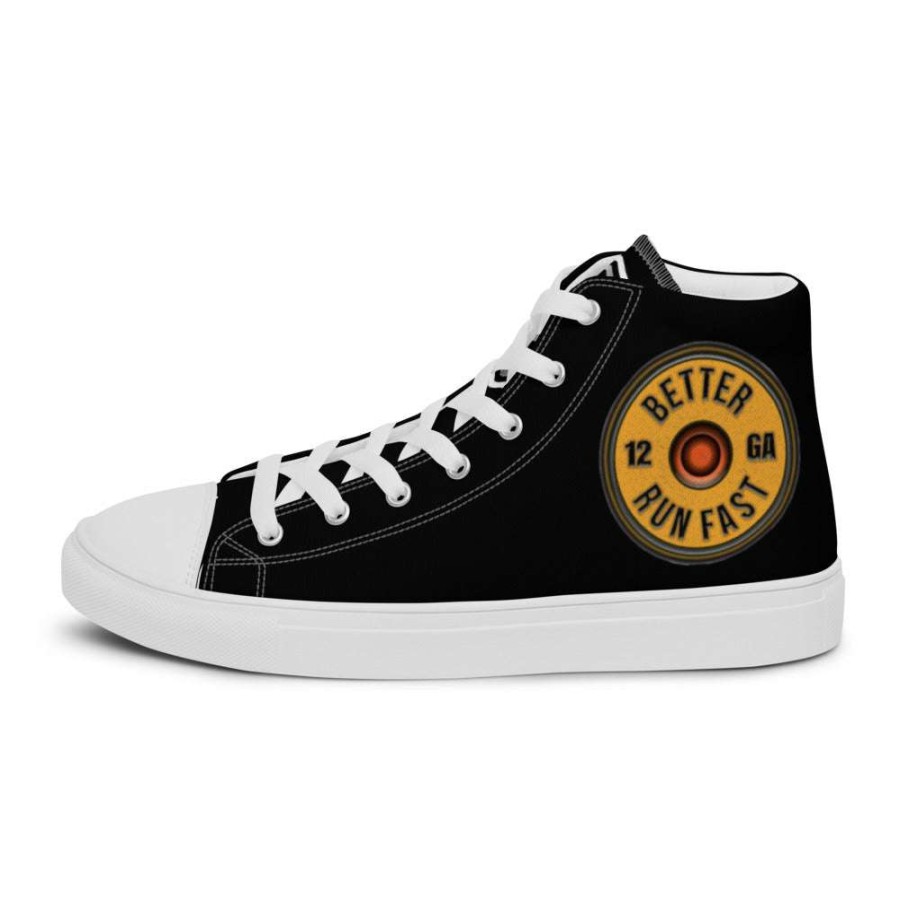 Shoes * | Bare Arms Gear Ba 12Ga Better Run Fast Men'S High Top Canvas Shoes