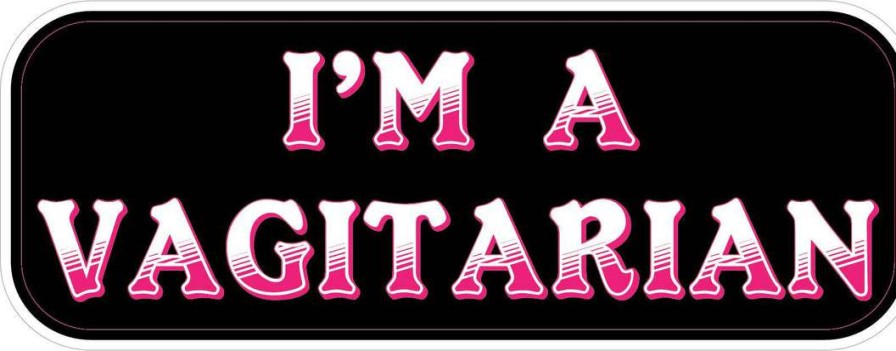 Stickers * | Bare Arms Gear I'M A Vagitarian Stickers